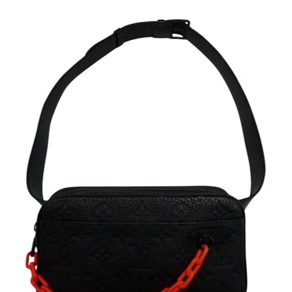 🔥 Black Taurillon Monogram Leather Solar Ray Soft Pochette Volga Belt Bag EUC - Picture 13 of 16